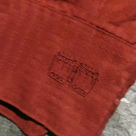 Monte Carlo medium m long sleeved Button up  button down shirt burnt red colour - Picture 10 of 10